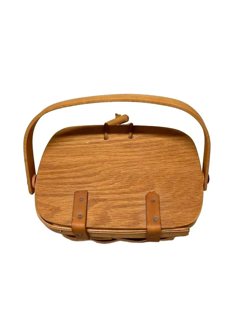 Vintage Longaberger Handwoven Wood Kiddie Purse